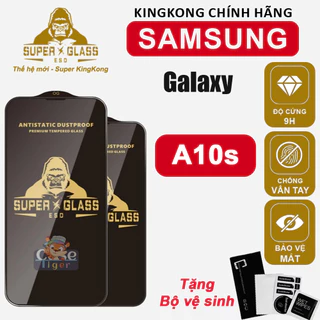 Cường lực KingKong Đen cho SAMSUNG A10S Silicon Kính full màn, Chống bám vân tay