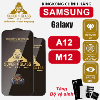 Cường lực KingKong Đen cho Samsung A12 / M12 Silicon Kính full màn, Chống bám vân tay