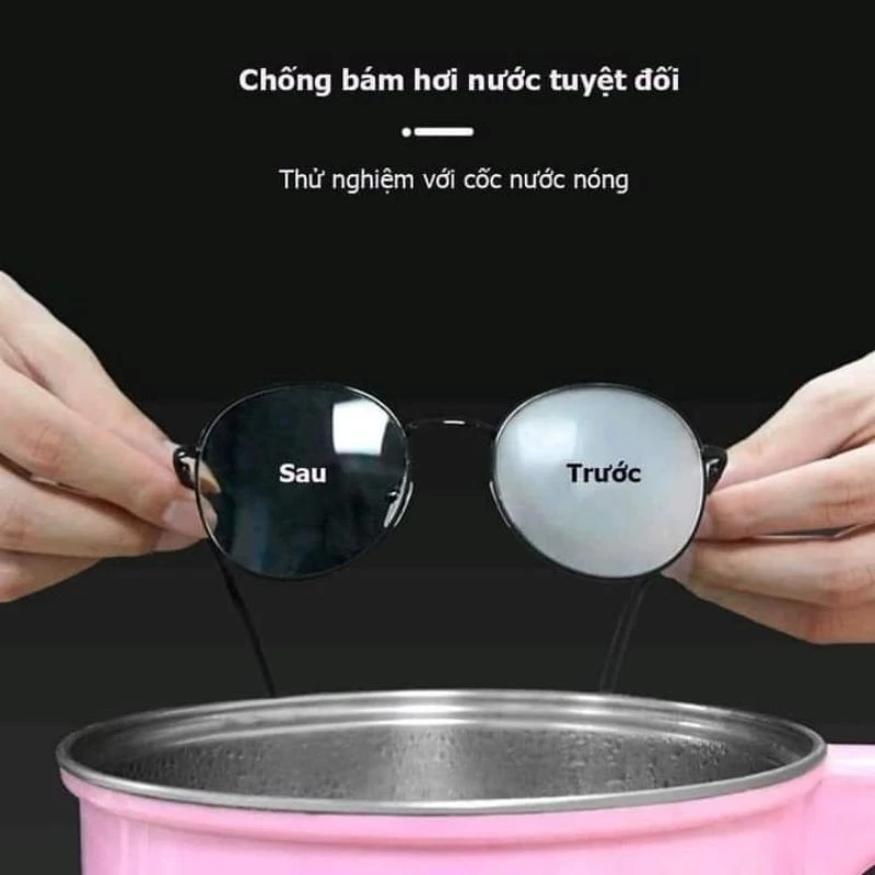 Hộp 100 miếng giấy lau kính nano chống bám hơi nước