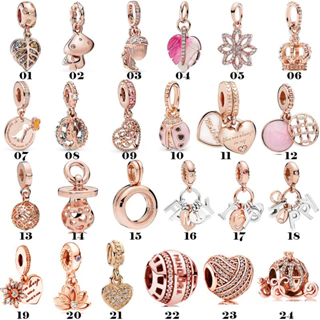 CHARM TREO NHIỀU MẪU VÀNG HỒNG ROSE GOLD TRANG TRÍ VÒNG TAY