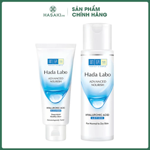 Bộ Đôi Hada Labo Kem Rửa Mặt 80g & Lotion Dưỡng Ẩm Da Thường 170ml Hasaki Sản Phẩm Chính Hãng