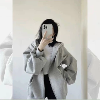 [Sẵn] Áo khoác nỉ trơn unisex form rộng ulzzang hot hit