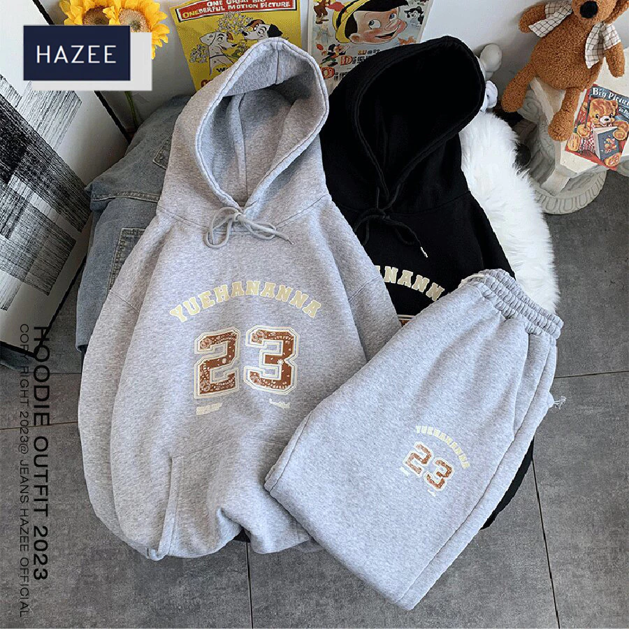 Áo khoác Hoodie nỉ bông form rộng HAZEE giá rẻ phù hợp cho Nam Nữ Ulzzang Unisex