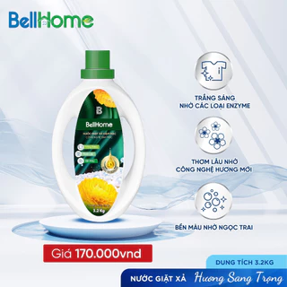 Nước Giặt Xả Sinh Học Bell Home 3,2KG Tuyệt Đỉnh Hương Nước Hoa Giúp Áo Quần Lưu Hương Lâu Và Làm Sạch Vượt Trội