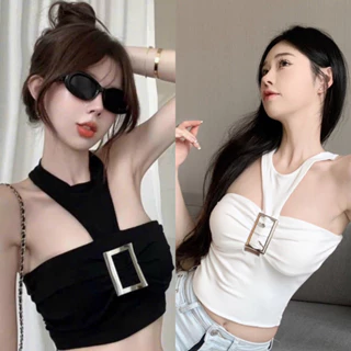 ÁO YẾM Y KHOEN VUÔNG CÚP MÚT NGỰC CROPTOP