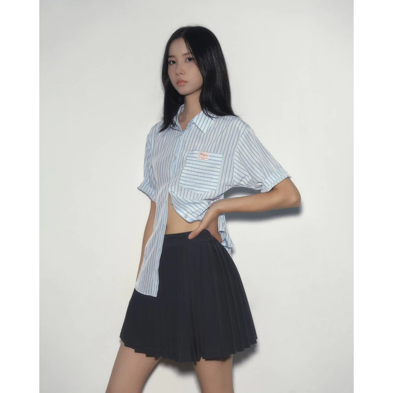 Áo sơ mi ngắn tay kẻ Miyou - BETTY CHECK SHIRT