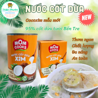 Nước cốt dừa đóng lon Mom Cooks 160ml và 400ml - đậm đà, thơm béo, chuẩn vị , date xa