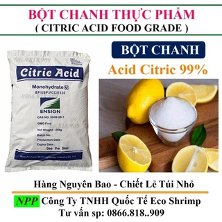 Combo 5 kg Bột Chua Axit Citric - Bột Chanh - Phụ Gia Thực Phẩm
