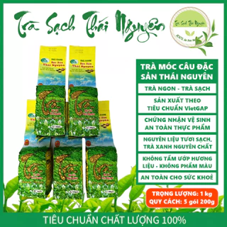 Trà Móc Câu Đặc Sản Thái Nguyên - Trà Bắc - Nguyên Chất - Trà Sạch - 1kg (5 gói x 200g)