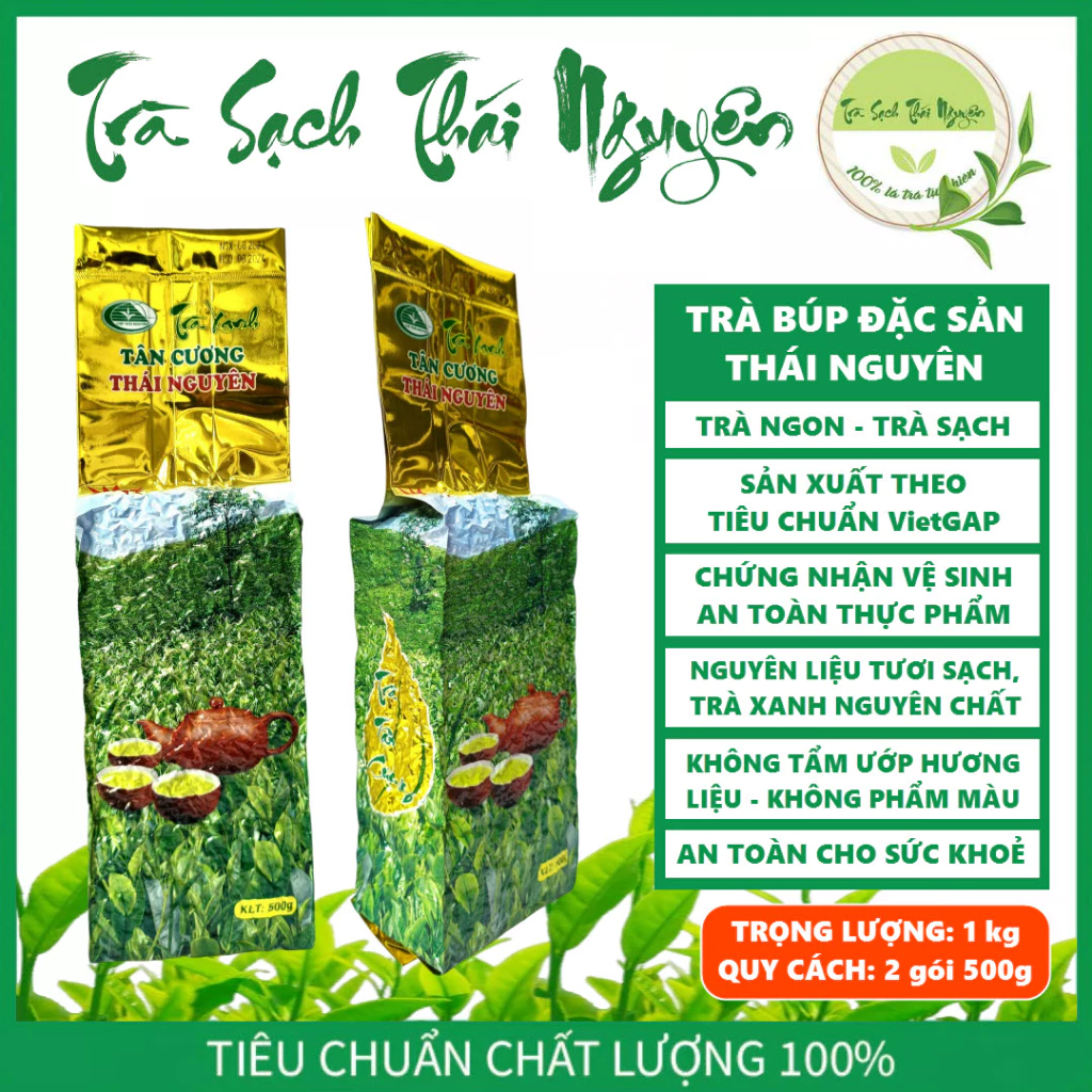 [TẶNG 100g KHI MUA 1kg] Trà Búp Đặc Sản Thái Nguyên - Trà Bắc - Nguyên Chất - Trà Sạch