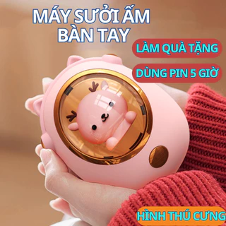 Máy Sưởi Ấm Bàn Tay Mini Hình Thú Cưng Làm Ấm Tay Nhanh Sạc Pin Dùng 5 Tiếng 3 Chế Độ Nhiệt