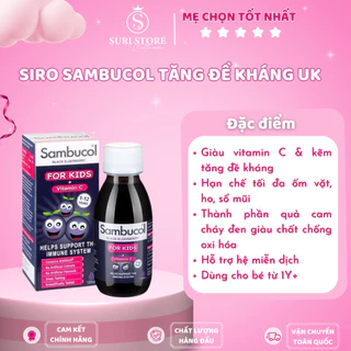 Siro Sambucol Anh tăng đề kháng 120ml