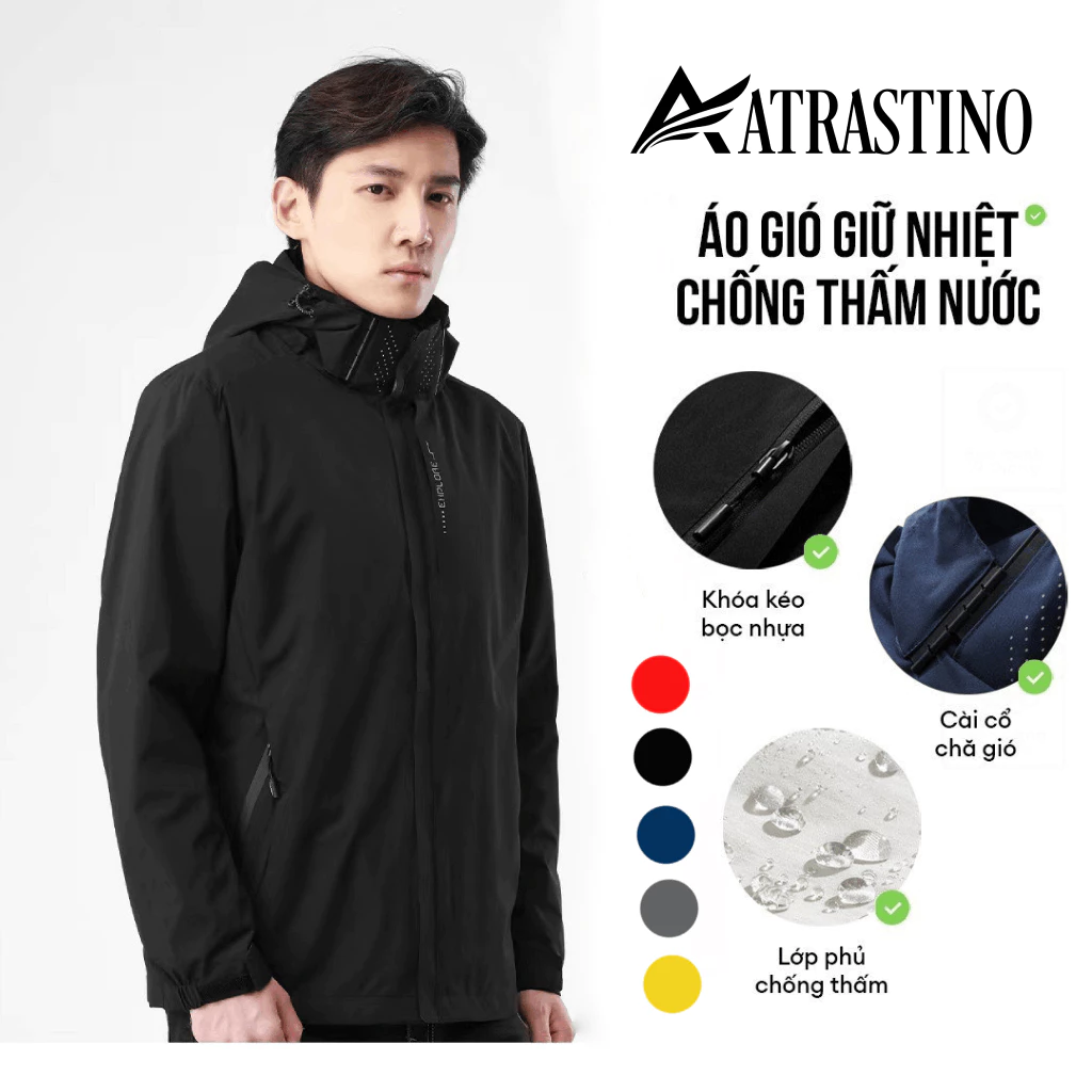 Áo Khoác Gió Nam nữ 2 Lớp Chống Nước Chống gió Cao Cấp, Áo Khoác Dù Nam Nữ chất liệu gió tráng bạc ngăn tia UV- AG