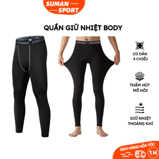 Quần giữ nhiệt nam body tập bóng đá Gym Pro Combat, áo body giữ nhiệt nam GYM SHARK , áo thun nam dài tay cao cấp.