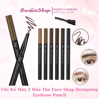 Bút Kẻ Mày/Chì Kẻ Mày 2 Đầu The Face Shop TFS Designing Eyebrown Pencil Mẫu Mới [02 - 03 - 04 - 03 - 05 - 06]