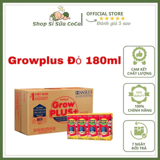 [Có đường]Sữa pha sẵn Nutifood Growplus Đỏ 180ml - thùng 48 hộp