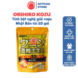 Tinh bột nghệ giải rượu Orihiro Kozu Nhật Bản - Túi 20 gói