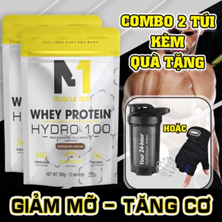 Whey protein giảm mỡ tăng cơ, whey protein hydro 100 (combo 2 túi+ quà tặng)