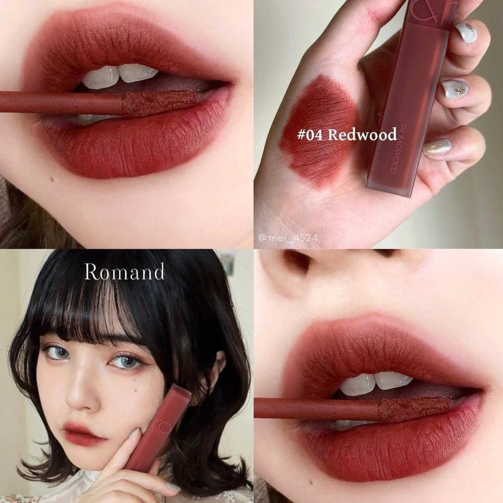 Son Kem Lì Romand Blur Fudge Tint Màu 04 Radwood - Nâu Gỗ Trầm