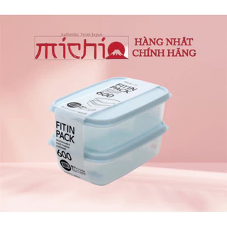 Set 2 hộp nhựa nắp dẻo 600ml