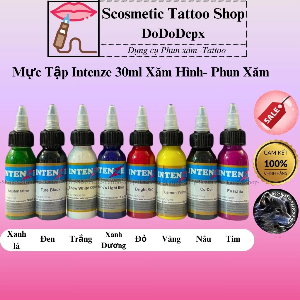 Mực Xăm Hình Đẹp 💗FREESHIP💗Mực Xăm Hình Mini-Mực Tattoo Trên Da giả-30ml