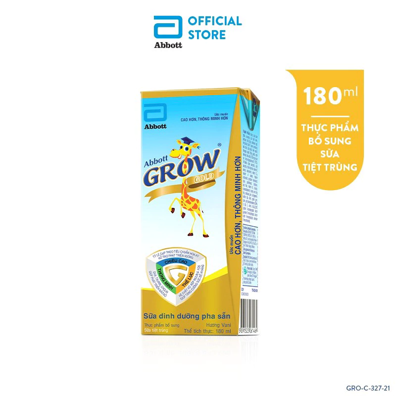 Thùng  48 hộp Sữa nước Aboot Grow gold 180ml/hộp( date mới_ có ship hỏa tốc HCM)