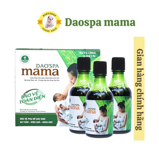 Xông Tắm Cho Mẹ Sau Sinh Dao'spa mama Chính Gốc Dao Đỏ, Đại Học Dược HN - DK Pharma Hộp 3 chai 250ml