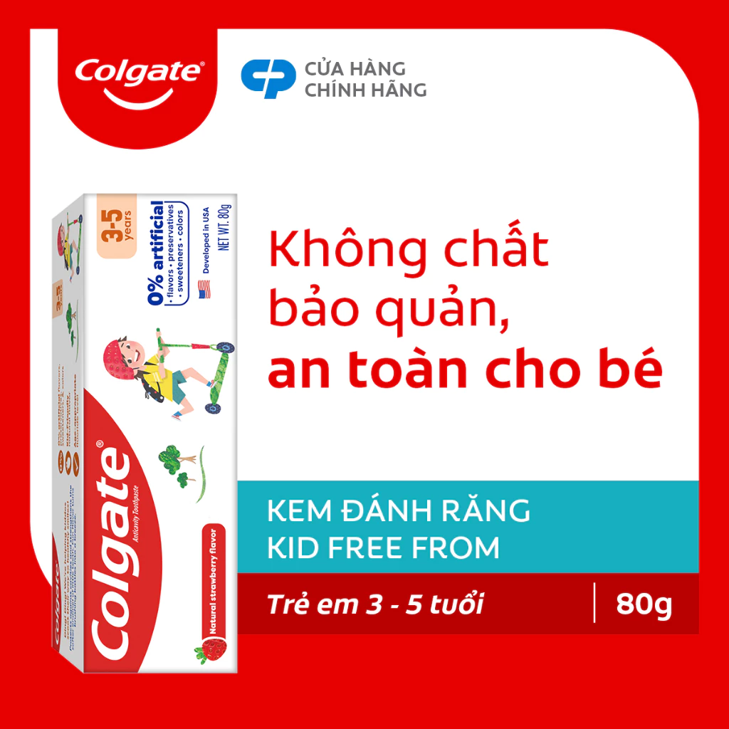 Kem đánh răng Colgate Kid Free From 3-5 80g