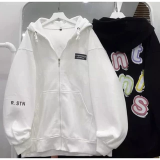 Áo Hoodie Zip Nỉ Bông From Rộng STN