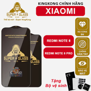 Cường lực KingKong Đen Xiaomi Redmi Note 8 / 8T / Note 8 Pro full màn, Chống bám vân tay