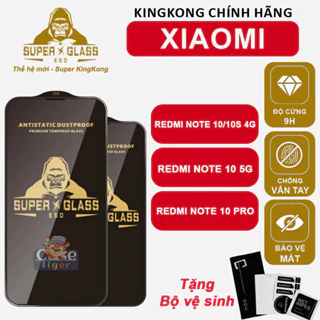 Cường lực KingKong Đen Xiaomi Redmi Note 10 / Note 10 Pro full màn, Chống bám vân tay