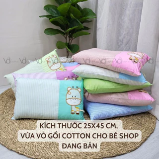 Gối Trẻ Em 30x50cmVải Cotton 100% Họa Tiết Dễ Thương