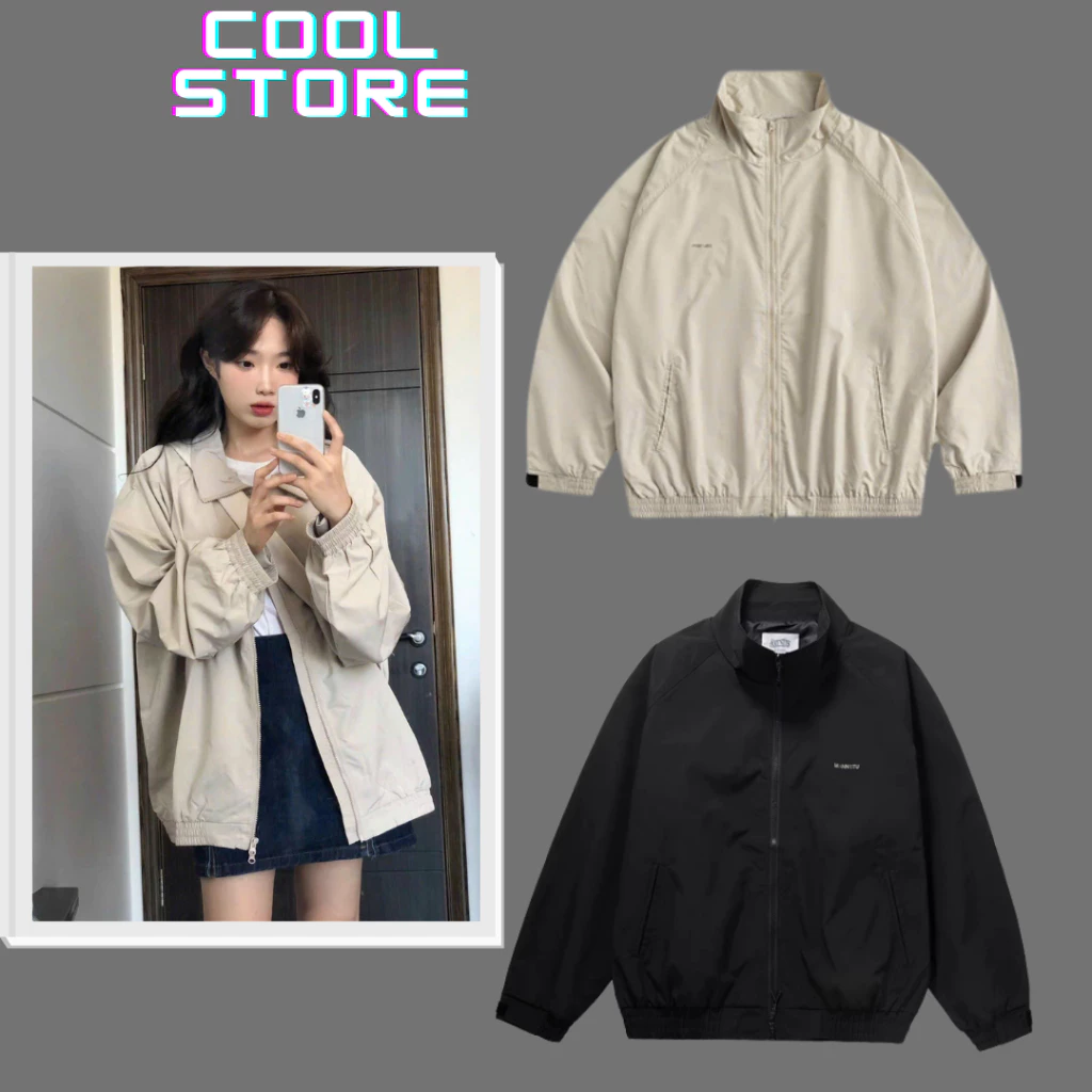Áo khoác dù logo Jacket , chất dày dặn 2 lớp cao cấp nam nữ đều mặc được  bao i hình chuẩn from COOL STORE M913