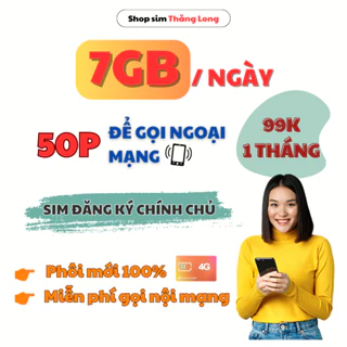 Sim 4G Vietnamobile Đầu 09 210GB/tháng, miễn phí 50p gọi ngoại mạng, gọi nội mạng miễn phí.