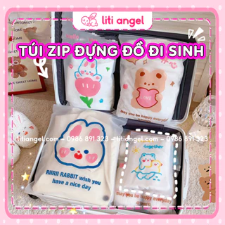 Túi Zip Đựng Đồ Đi Sinh cho mẹ tiện lợi, đựng đồ đi du lịch cho bé