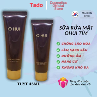 [2026] 1 tuýp sữa rửa mặt Ohui tím 45ml dưỡng ẩm chống lão hoá nâng cơ sạch sâu mà không gây khô căng da