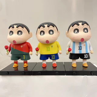 Mô hình Shin cậu bé bút chì Cosplay cầu thủ bóng đá Messi Ronaldo Neymar