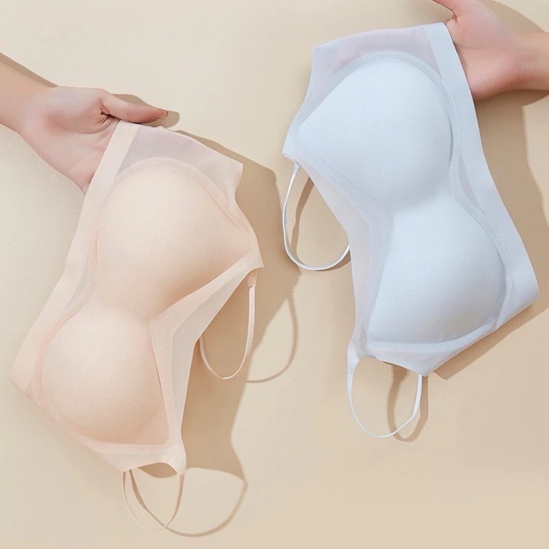 Áo Lót Su Lưới Tàng Hình, Mỏng, Không Lộ Khuy Cài Sau, Viền, đệm tháo rời, gema.shop