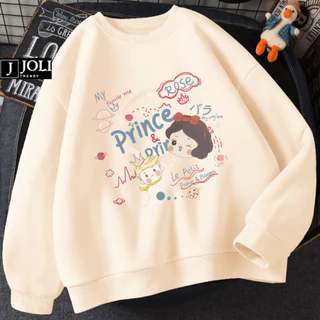 Áo Sweater Princess Rose Nam Nữ By JOLI Unisex Chất Nỉ Lót Bông Form Rộng