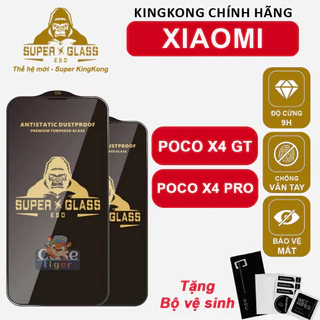 Cường lực KingKong Xiaomi Poco X4 GT / X4 Pro full màn, Chống bám vân tay