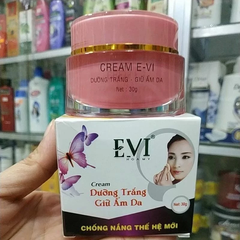 Kem dưỡng trắng giữ ẩm da chống nắng thế hệ mới E.VI CREAM 30g