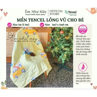 Mền Tencel 40s chần lông vũ cao cấp cho bé size 1mx1m2 và 1m2 x 1m6