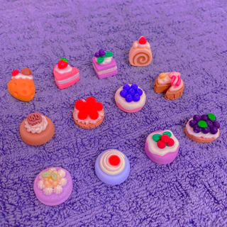 Charm bánh kem bánh ngọt mini trang trí mô hình đồ ăn