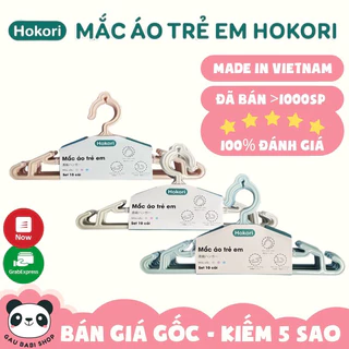 [sẵn] Set 10 Móc quần áo trẻ em Hokori nhựa cao cấp Việt Nhật 2830  móc  rất đẹp tiện lợi  2830