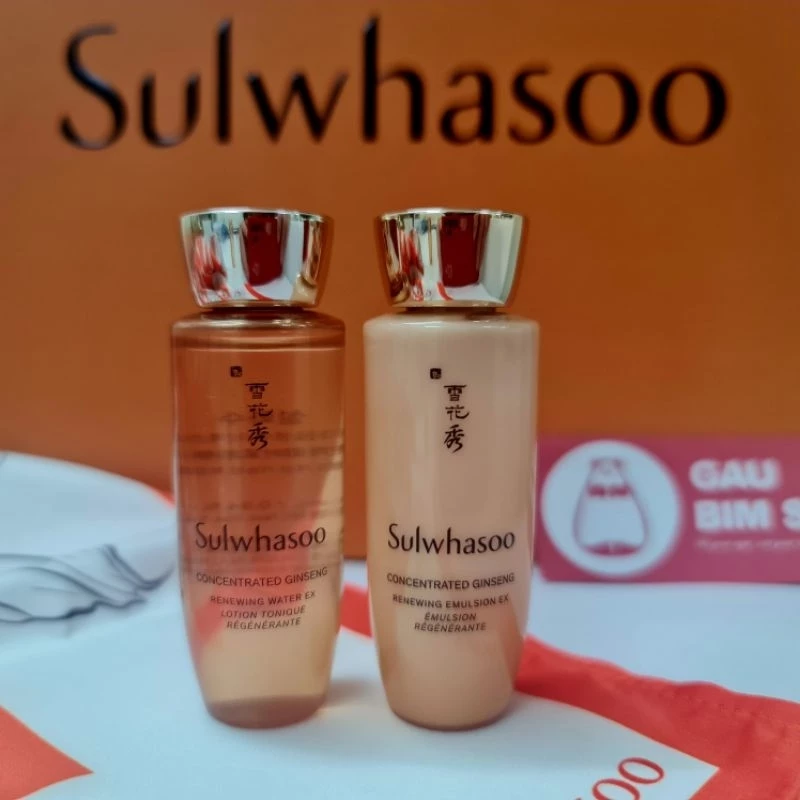 [Date2026](25ml)Nước hoa hồng/sữa dưỡng nhân sâm chống lão hóa  Sulwhasoo Concentrated Ginseng Renewing Water Emulsion