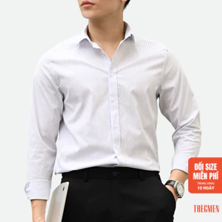 Sơ mi nam dài tay G23 STRIPED SPREAD SHIRT vải bamboo co giãn, form Slimfit - THE GMEN ELEGANT EST 2017