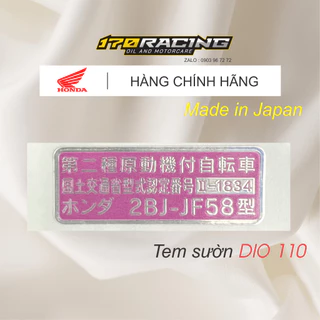 Tem sườn DIO 110 Japan zin [ Việt Nam là VISION ] - Hàng chính hãng Honda Nhật Bản