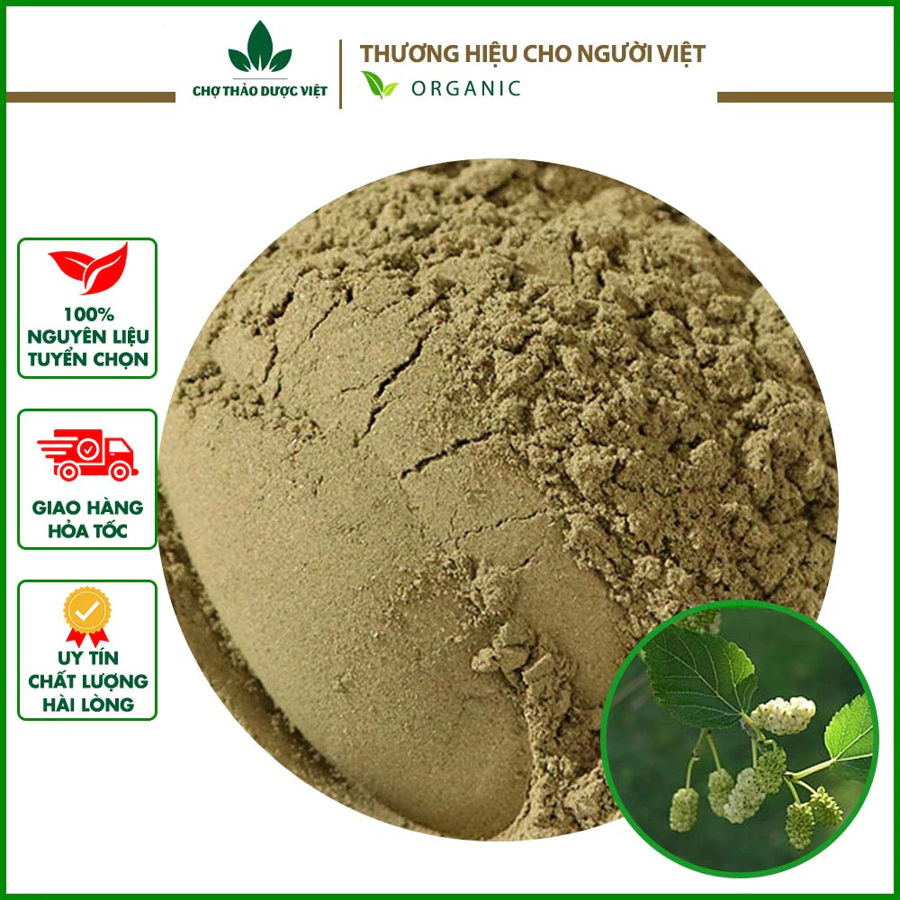 Bột lá dâu tằm 100g, nguyên chất, khô, thơm, sạch - Chợ Thảo Dược Việt