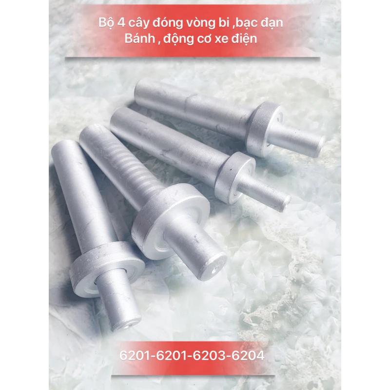 Bộ 4 cây đóng vòng bi bạc đạn bánh , động cơ xe điện