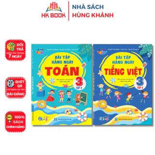 Sách - Combo 2 cuốn Bài tập Hằng Ngày Môn Toán, Tiếng Việt - Lớp 3 - Tập 2 - Cánh Diều - QC 326